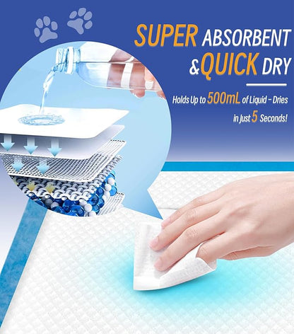 100 Counts XL Puppy Pee Pads 30x36 Inch | Super Absorbent Leak-Proof Dog Training Pads with Odor Control | Quick-Dry Potty Pads for Dogs &amp; Cats