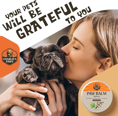 2 Pack Paw Balm 100% Natural Oil Aloe &amp; Vanilla for Dog and Cat Paw Pad Balm Dog Nose Balm Paw Moisturizer Wax for Dog Pet Puppy Protect Dry Cracked Paw Foot Heals Restores Paw Elbows 3.5 Oz