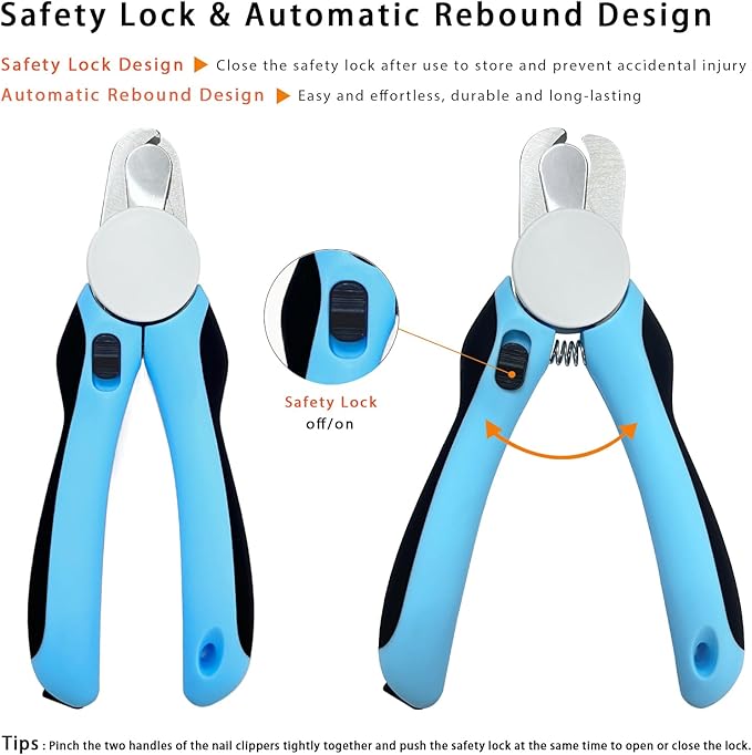 Cat &amp; Dog Nail Clipper and Trimmer with Safety Guard, Avoid Over Cutting Toenail, Equipped with Nail File - Professional Grooming Tool for Pets
