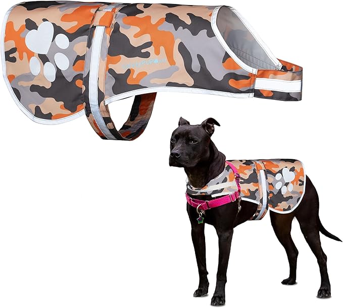 Dog Reflective Vest – Hi-Vis Fluorescent Visibility That Helps to Safeguard Your Pet On/Off Leash in Urban &amp; Rural Areas (Camo, Small)