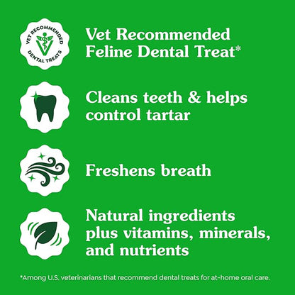 Greenies Feline Adult Dental Cat Treats, Catnip Flavor, 4.6 oz. Pack