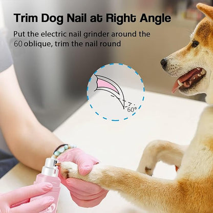 2 In 1 Pet Nail Clipper and Grinder, Professional Electric Rechargeable Pet Nail Fast Trimmer, Painless, Claw Care Grooming, Smoothing, Silent - Shockproof, For Small, Large Dogs &amp; Cats, upgraded