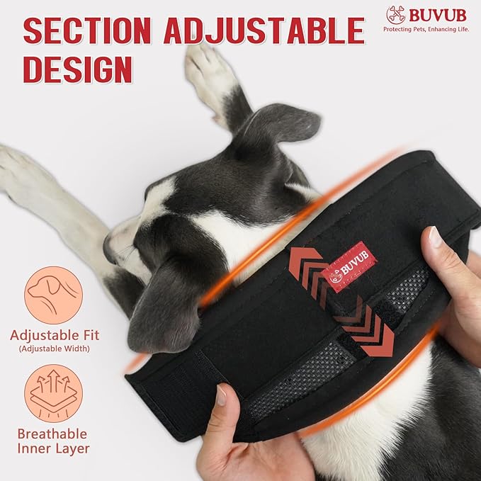 Adjustable Dog Neck Brace for Neck Pain &amp; Injury Relief - Soft &amp; Comfortable Support Collar for Dogs for Recovery After Surgery or Injury(Large)