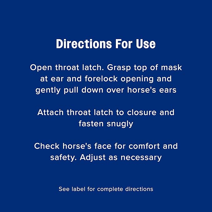 Farnam SuperMask II Fly Mask Without Ears for Smaller Horses or Arabian Horses,Full Face Coverage &amp; Eye Protection from Insect Pests, Structured Classic Mesh with Plush Trim,Small Horse/Arabian Size
