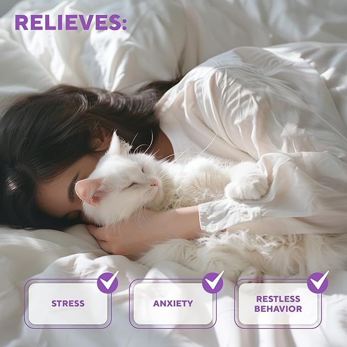 Beloved Pets Cat Calming Diffuser &amp; Pet Anti Anxiety Products - Feline Calm Pheromones Plug in &amp; Cats Stress Relief Comfort Helps with Pee, New Zone, Aggression