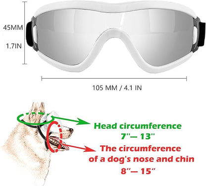 Small Dog Sunglasses with Adjustable Strap UV Protection, Winproof Puppy Sunglasses, Suitable for Dogs Eyes Protection，Soft Dog Goggles