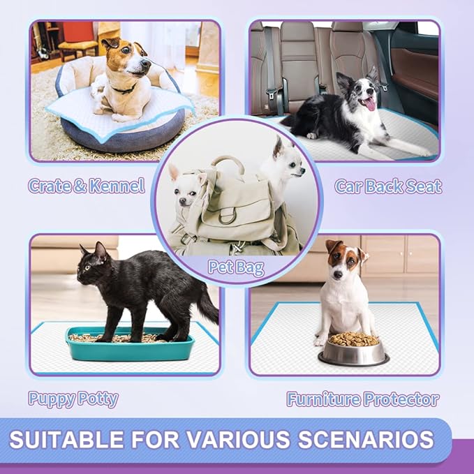 IMMCUTE Puppy Pee Pads 22"x23"-150 Count | Dog Pee Training Pads Super Absorbent &amp; Leak-Proof | Disposable Pet Piddle and Potty Pads for Puppies | Dogs | Doggie| Cats | Rabbits