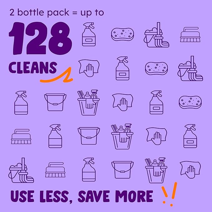Originally Yellow Lavender Vinegar For Cleaning Purpose | USA Made All Purpose Cleaner | Use as a Floor, Glass, Kitchen, &amp; Bathroom Cleaner | Plant Derived Vinegar 1 Gallon in 2 bottles | 128 Oz