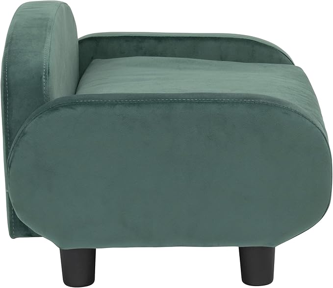 Paws &amp; Purrs Cat Sofa Bed, Pet Couch for Indoor Cats Elevated Cat Beds with Removable Washable Mattress Cover for Kitten, Puppy or Small Animal- 31.5" Wide, Teal