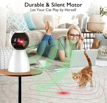 Cat Toys [2025 Newly Upgraded] Real Random Trajectory Rechargeable Motion Activated Cat Laser Toy Automatic,Interactive Cat Toys for Indoor Cats/Kitten/Dogs