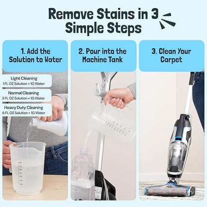 Sunny &amp; Honey Carpet Cleaner Solution - 32 Fl Oz, Fresh Summer Scent - Rug Shampoo &amp; Upholstery Cleaning Solution - Pet Odor Eliminator &amp; Pet Stain Remover