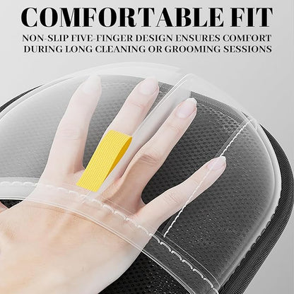 Pet Hair Removal Gloves, Pet Grooming Gloves, Electrostatic Pet Hair Remover Glove for Cats &amp; Dogs, Washable Reusable Pets Hair Remover Tool for Clothing, Furniture, Couch, Car Seat, Curtain (1)