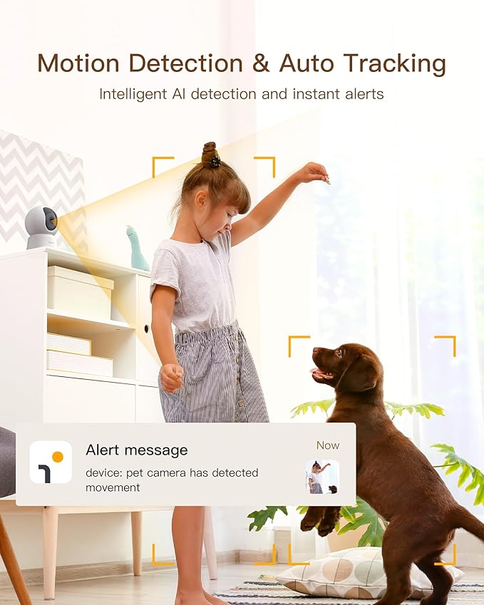 ARENTI 5G Security Camera Indoor, 4MP Pet Camera with Speaker for Dog/Cat, Baby Monitor with Phone App, Dual-Band WiFi, Auto Tracking, Super Night Vision, 2-Way Talk, Cloud &amp; SD Card Storage