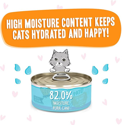 Weruva B.F.F. Play - Best Feline Friend Paté Lovers, Aw Yeah!, Tuna &amp; Salmon Oh Snap! with Tuna &amp; Salmon, 5.5oz Can (Pack of 8)