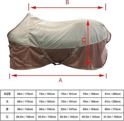 BARN &amp; STABLE Breathable and UV Protective Tear-Resistant Mesh Horse Fly Sheet Comfy Equine Summer Sheet with Removable Web Leg Straps