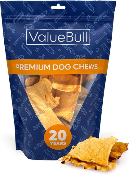 ValueBull USA Rawhide Chips, Chicken Infused, 1 Pound - Natural &amp; Safe, USA Beef Hide, Long Lasting, Chemical Free, No Artificial Flavors