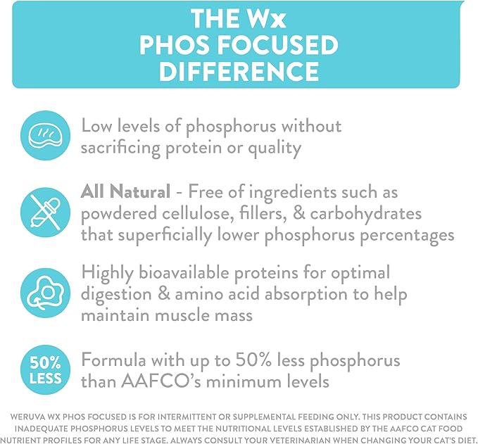 Weruva Wx Phos Focused, Chicken &amp; Tilapia Formula in Gravy, 3oz Can (Pack of 12)