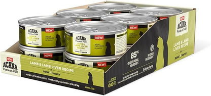 ACANA PREMIUM PATE Wet Cat Food, Lamb &amp; Lamb Liver Recipe in Beef Bone Broth, 5.5oz (Case of 12)