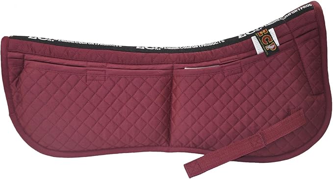 ECP Equine Comfort Products Adjustable Shock Absorbing Memory Foam Half Saddle Pad, Injury Prevention &amp; Pressure Relief, Customizable Fit, Breathable for All Riding Styles