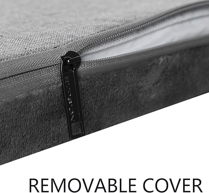 EMPSIGN Stylish Dog Bed Mat Dog Crate Pad Mattress Reversible (Cool &amp; Warm), Water Proof Linings, Removable Machine Washable Cover, Firm Support Pet Crate Bed for Small to XX-Large Dogs, Grey