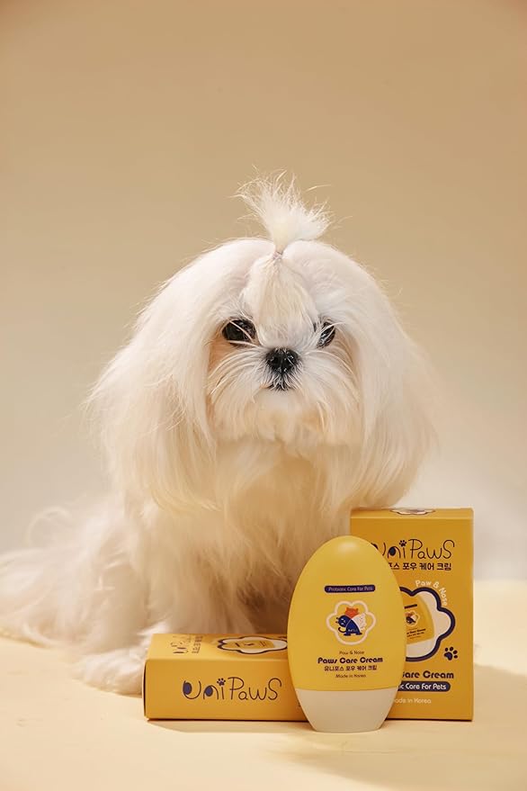 UNIPAWS Probiotic Moisturizing Cream for Dogs &amp; Cats – Organic &amp; Lick-Safe Relief for Dry, Cracked, Itchy Paws, Noses, Elbows &amp; Ears – Skin-Care, Non-Greasy Formula, Made in Korea, 2.1 oz / 60g