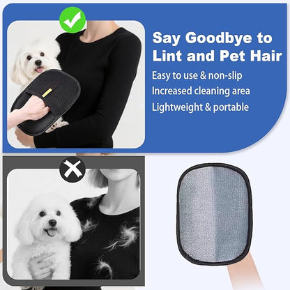 3Pcs Pet Hair Removal Gloves, Reusable Electrostatic Pet Hair Removal Gloves,Upgraded Animal Fur Removal Tool for Cats &amp; Dogs