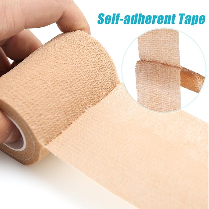 LotFancy Vet Wrap for Horses, 10 Pack, 3 inch by 5 Yards, Self Adhesive Bandage Wrap, Non-Woven Medical First Aid Tape for Pet Dog Cat Ankle Sprains &amp; Swelling, Horse Leg Wraps