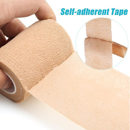 LotFancy Vet Wrap for Horses, 10 Pack, 3 inch by 5 Yards, Self Adhesive Bandage Wrap, Non-Woven Medical First Aid Tape for Pet Dog Cat Ankle Sprains &amp; Swelling, Horse Leg Wraps