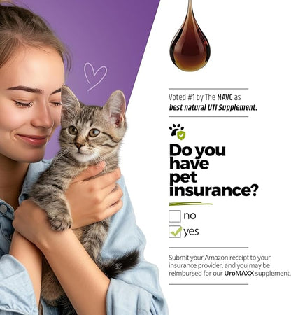 Cat &amp; Dog Urinary Tract Treatment, Bladder &amp; Kidney Support for Dogs and Cats, Powerful Yet Gentle Pet Care, with Liquid Cranberry &amp; Glucosamine, Salmon Flavor, 6 oz Bottle, 1 Pack