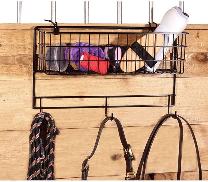 Basket &amp; Tack Rack for Horse | Sturdy, Multi-Function, Mounted Design | 5 Year Warranty