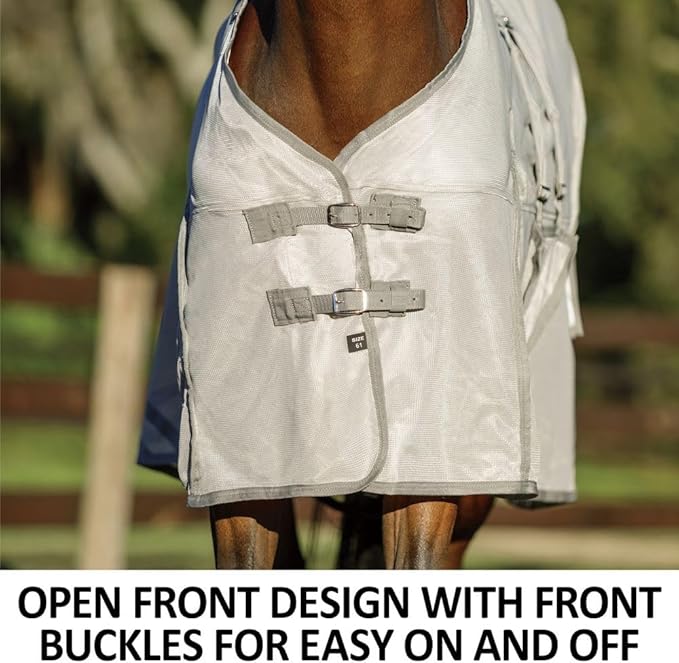 Schneiders Soft Interlock Mesh II Horse Fly Sheets | Superior UV &amp; Insect Protection | Versatile Euro Fit Option | Reflective Safety Design