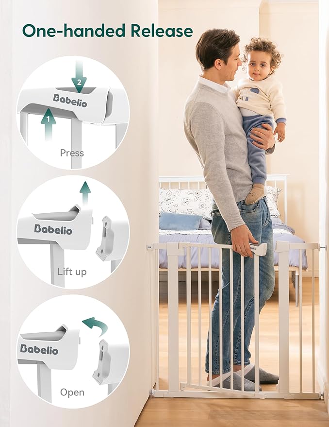 Babelio Baby Gate for Doorways and Stairs, 26&