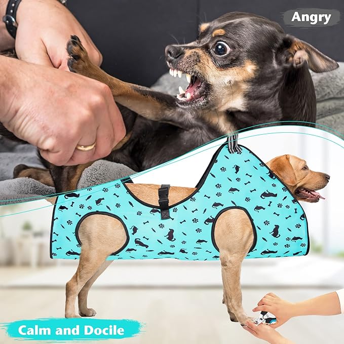 Dog&amp;Cat Grooming Hammock - Pet Harness for Grooming Nail Trimming (XS 15lb), Dog Sling for Nail Clipping, Dog Hanging Holder for Cutting Nail with Nail Clippers