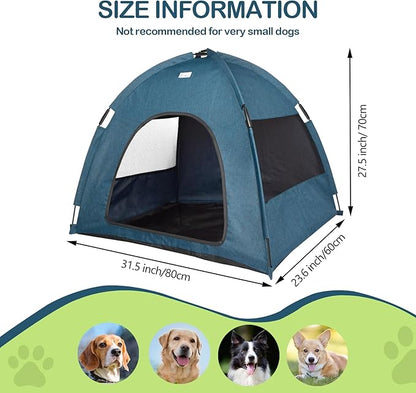 Navy Blue Large Outdoor Cat &amp; Dog Tent - Waterproof, Washable, Indoor/Outdoor, Cave Nest Bed
