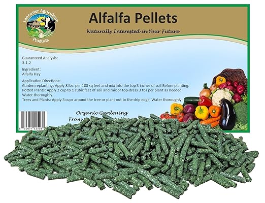 Alfalfa Meal Pellets 16 Pounds Organic Fertilizer for Flowers, Vegetables &amp; Trees - Ideal Rabbit Food, Hamster Food, Timothy Hay Alternative - Lancaster Agriculture Products (16 Pounds)