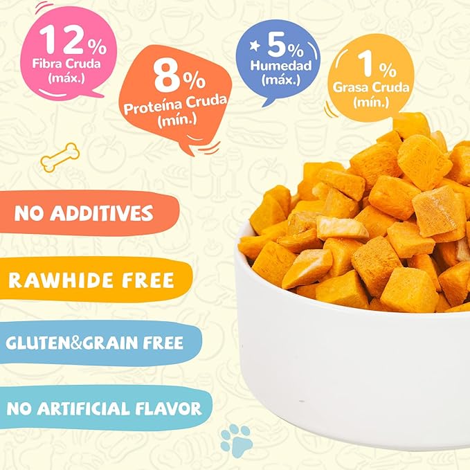 Freeze-Dried Pumpkin Treats for Dogs &amp; Cats – High Fiber, Single Ingredient Natural Snacks for Digestion &amp; Gut Health, Healthy Food Toppers, 1.58 oz