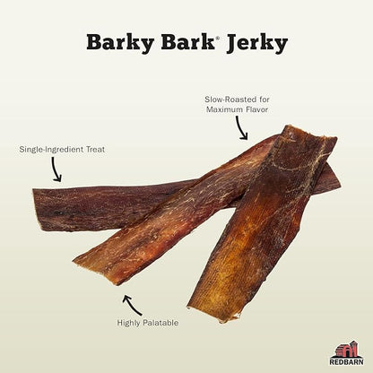 Redbarn Pet Products All-Natural Barky Bark Beef Jerky for Dogs - Medium 4-5" Strips - Premium Grain-Free &amp; Rawhide-Free Treats w/Chondroitin &amp; Glucosamine for Joint Health - 6 Count