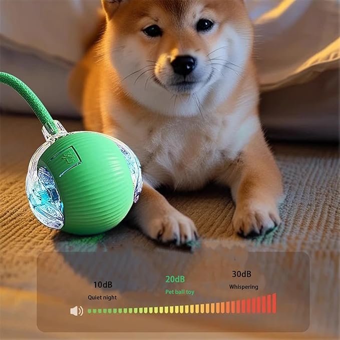 2 Packs Interactive Cat Toy Ball for Indoor Cats - 3-Speed Smart Rolling Ball with Flashing Lights, USB Rechargeable Automatic Motion Kitten Toys for Bored Adult Cats &amp; Playful Kittens