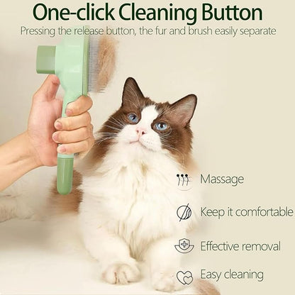 2Pcs Flea Comb for Cats Dogs,Long &amp; Short Stainless Steel Metal Teeth for Shedding and Tangles,Cat Combs for Indoor Cats