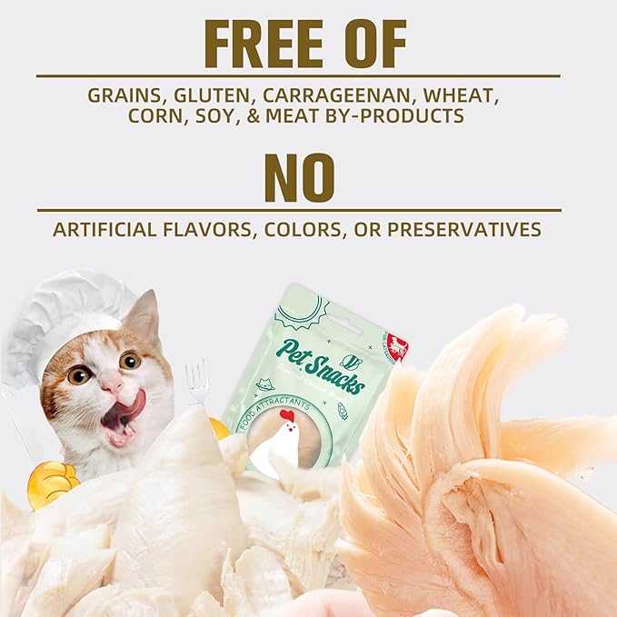 Cat Food Topper for Picky Eaters &amp; Healthy Soft Cat Treat (Chicken), Wet Food with Gravy, High Protein &amp; Limited Ingredient 6 Pack