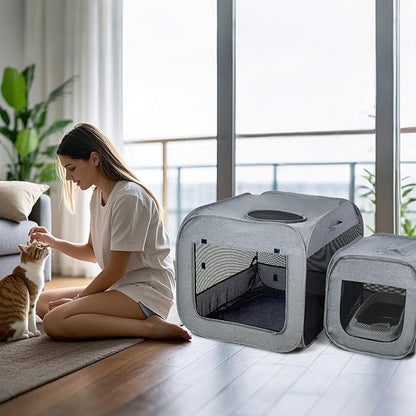 Portable Large Cat Playpen for Outdoor &amp; Indoor Cats Cage, Large Foldable Cat Tent, Fit Puppy, Dogs, Pets