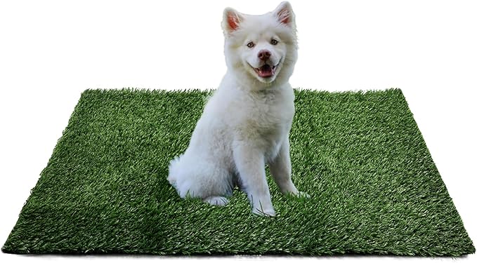 Dog Grass Mat, Synthetic Turf for Indoor/Outdoor Puppy Potty Training Durable, Drainable &amp; Easy-Clean Pet Bathroom Mat for Small to Large Dogs Grass Only (34.6"x22.5")