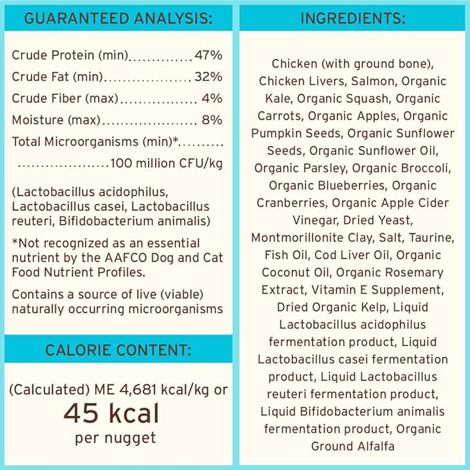 Primal Freeze Dried Raw Cat Food Nuggets Chicken &amp; Salmon, Complete &amp; Balanced Meal or Topper, Premium, Healthy, Grain Free, High Protein Raw Cat Food with Probiotics (14 oz)
