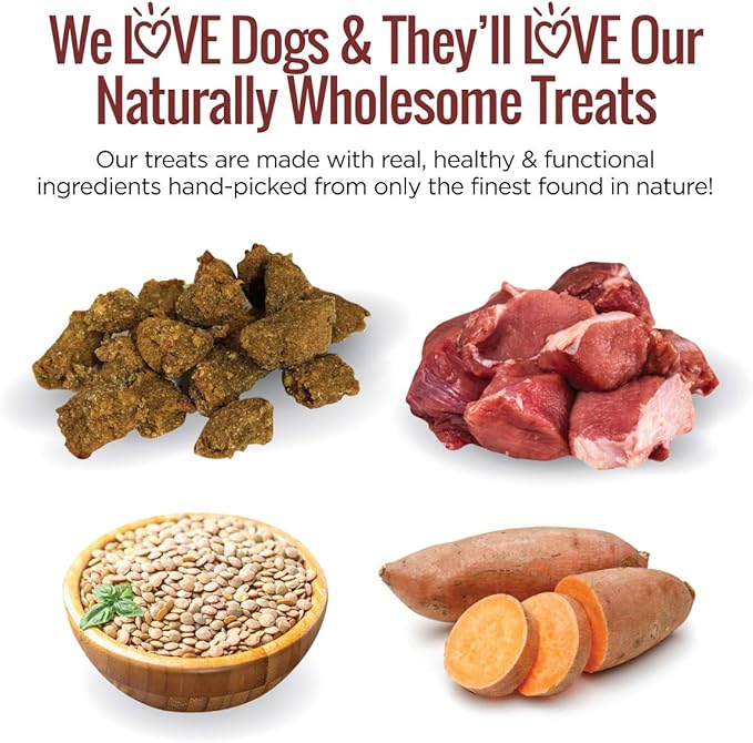 Smart Cookie All Natural Dog Treats - Wild Boar &amp; Sweet Potato - Training Treats for Dogs with Allergies, Sensitive Stomachs - Soft Dog Treats, Chewy, Grain Free, Human-Grade, Made in USA - 5oz Bag
