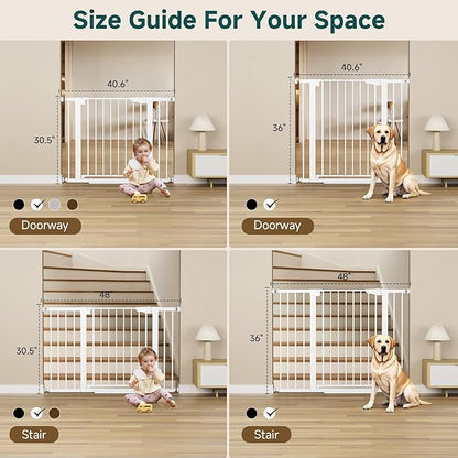 Cumbor 29.7-40.6" Baby Gate for Stairs, Mom&