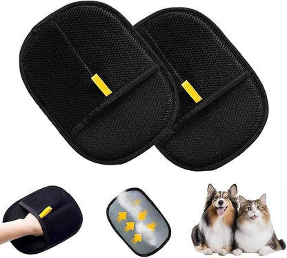 Pet Hair Removal Glove - Cat &amp; Dog Electrostatic Hair Remover Grooming Glove,Suitable for All Pets 2Pcs