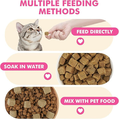 Freeze Dried Cats &amp; Dogs Raw Treats, All Natural Single Ingredient Chicken Liver, High Protein Healthy Pet Training Treats or Food Topper, 10.6 oz