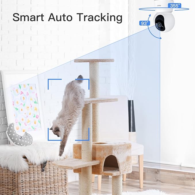 ARENTI 5G Indoor Security Camera, 4MP Pet Camera with Speaker for Dog/Cat, Baby Monitor with Phone App, Dual-Band WiFi, Auto Tracking, Super Night Vision, 2-Way Talk, Cloud &amp; SD Card Storage(P2Q 2PC)