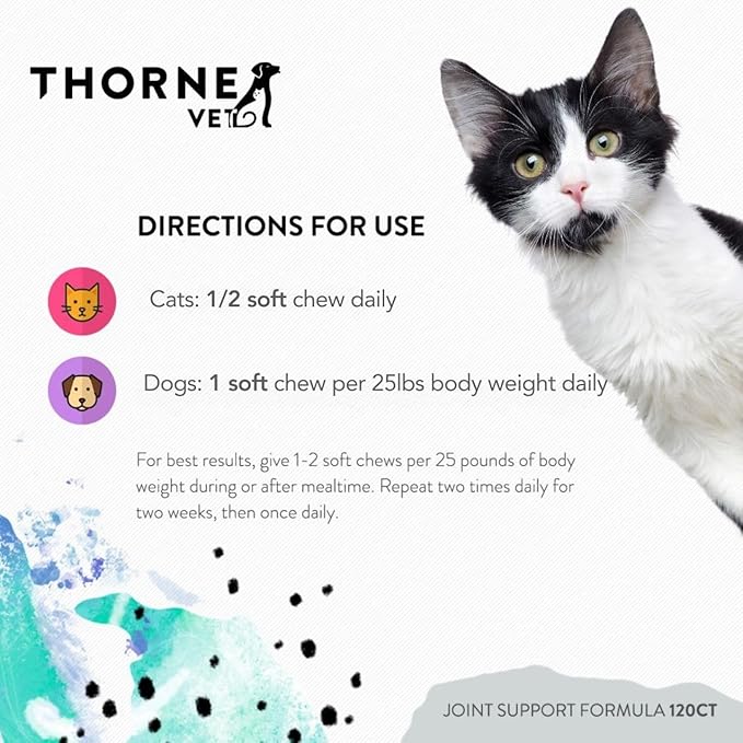 ThorneVET Joint Support Formula – Dog &amp; Cat Joint Health Support, 120 Soft Chews