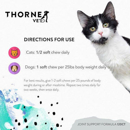 ThorneVET Joint Support Formula – Dog &amp; Cat Joint Health Support, 120 Soft Chews